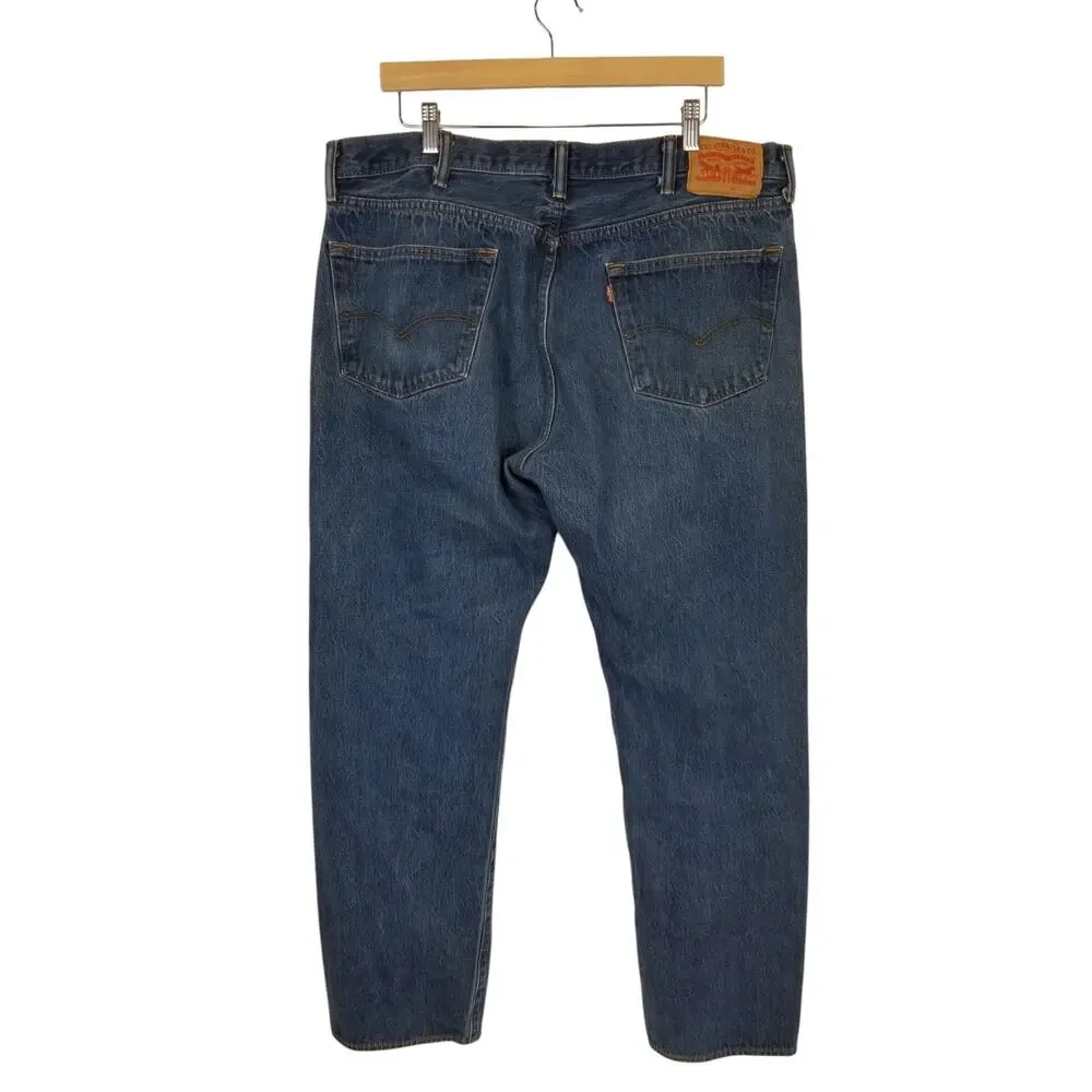 Levi's Men's 501 Jeans Button Fly Denim Blue 42 X 33